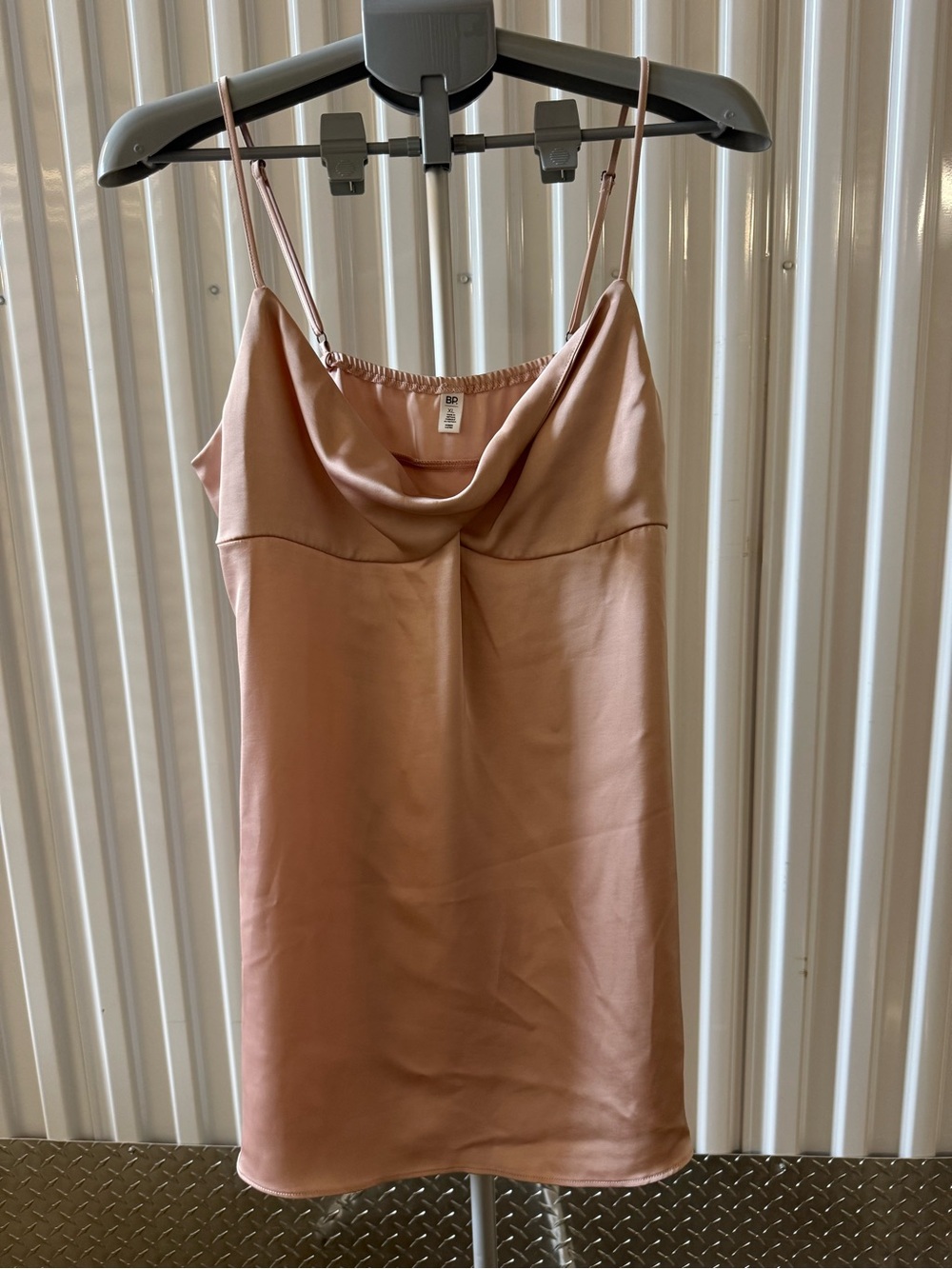 BP Silky Cowl Neck Slip Dress - Blush Rose size XL